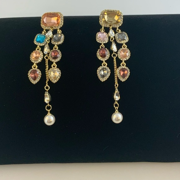 Multi-Colored Dangle Earrings - Picture 6 of 11